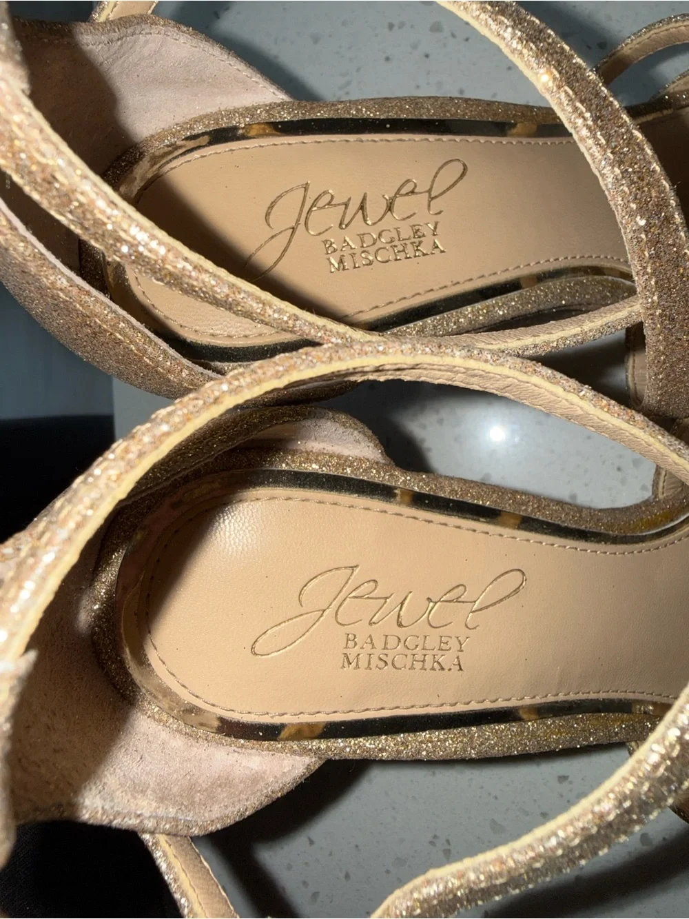 Jewel Badgley Mischka glittery rose